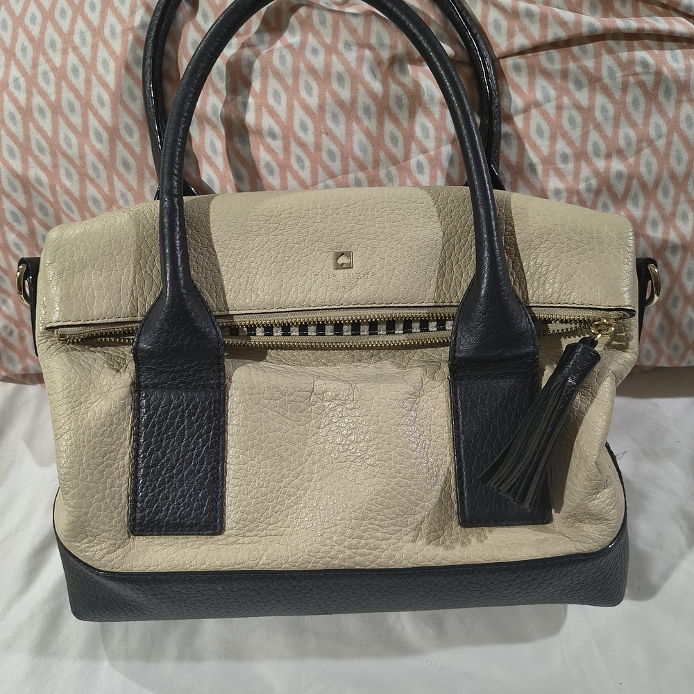 Kate Spade Black and Tan Satchel